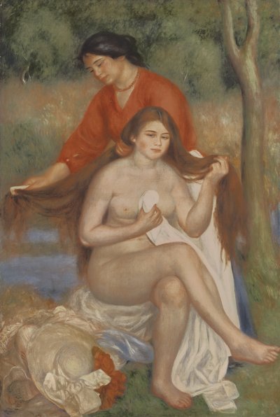 Bather and Maid, c.1900 by Pierre Auguste Renoir
